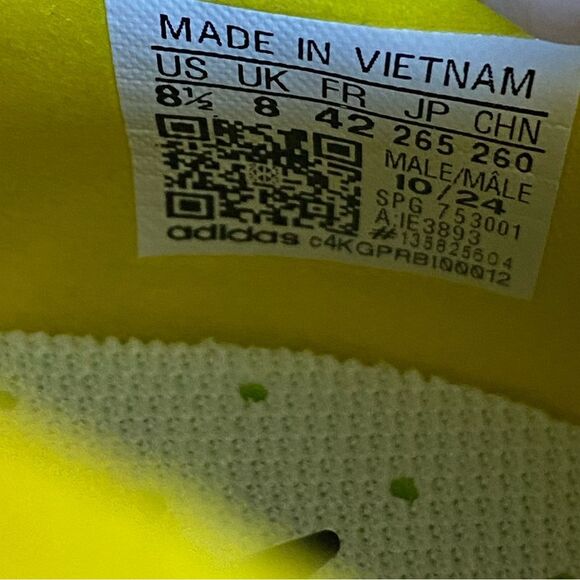 NEW Adidas Adizero Electric II Exotic Speed Football Cleats Men's Sz 8.5 Yellow - Picture 13 of 15